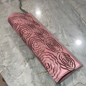 Very unique satin & suede envelope purse.